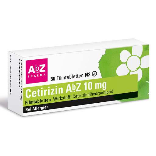 CETIRIZIN AbZ 10 mg Filmtabletten - bei Allergien