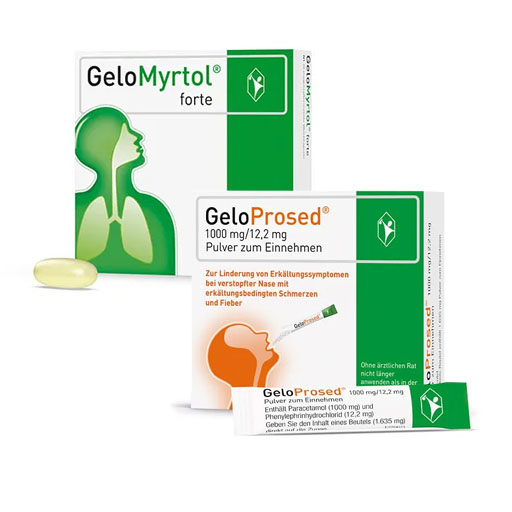 SparSet: 1x GELOMYRTOL forte* 20 St + 1x GELOPROSED Pulver zum Einnehmen* 10 St