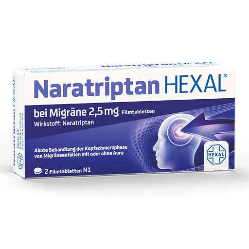 NARATRIPTAN HEXAL bei Migr&auml;ne 2,5 mg Filmtabletten