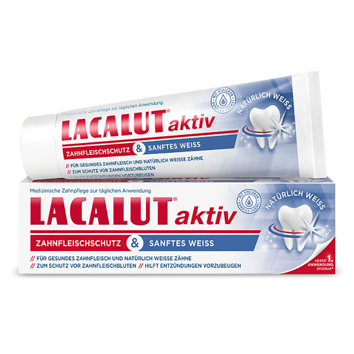 LACALUT aktiv Zahnfleischschutz & sanftes Wei&szlig;