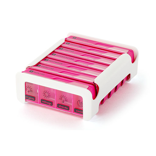 WEPA 7 Tage Compact Wochenmagazin wei&szlig;/pink