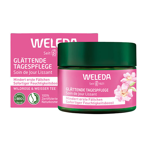 WELEDA gl&auml;ttende Tagespflege Wildrose & wei&szlig;er Tee